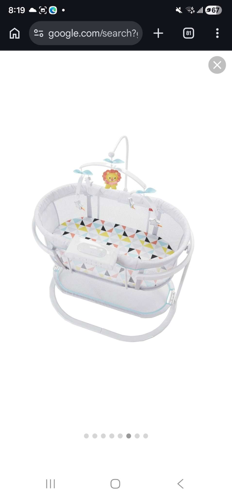 Fisher Price Soothing Motions bassinet