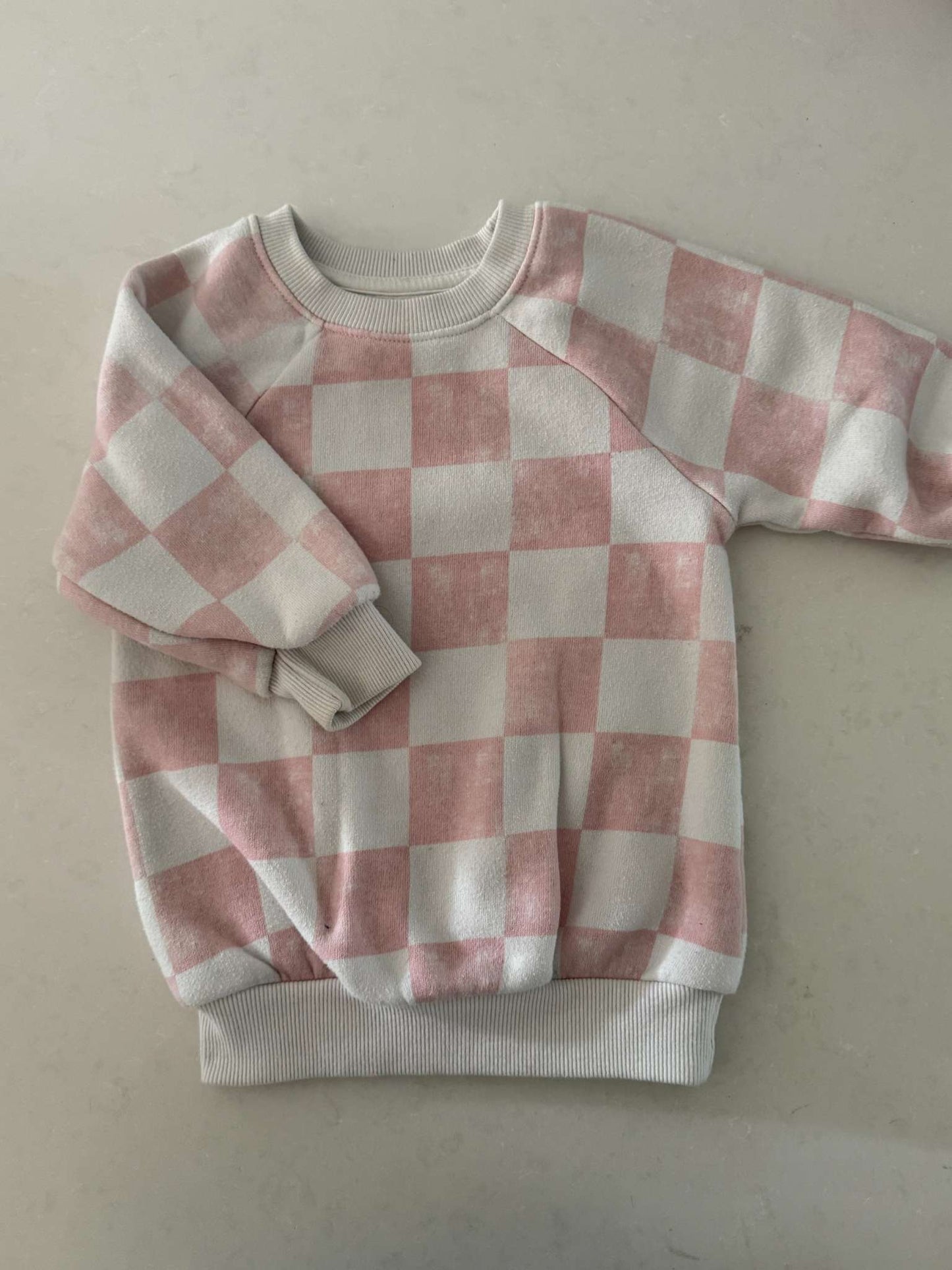 Checkered sweatshirt, Kids 12 Month (9-12M)