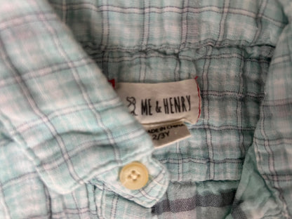 BUNDLE: 2 Buttoned up  Plaid -Short Sleeve Shirts (Me &Henry ) - size 2/3, Kids 2T