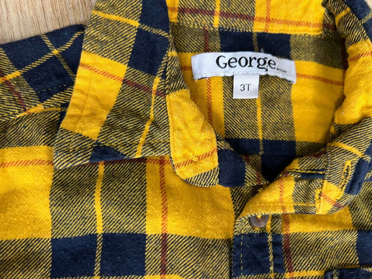 BUNDLE: Plaid Long Sleeve Shirts x 2 - Size 3 , Kids 3T
