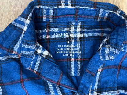 BUNDLE: Plaid Long Sleeve Shirts x 2 - Size 3 , Kids 3T