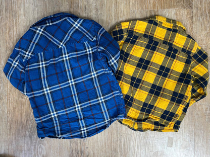 BUNDLE: Plaid Long Sleeve Shirts x 2 - Size 3 , Kids 3T