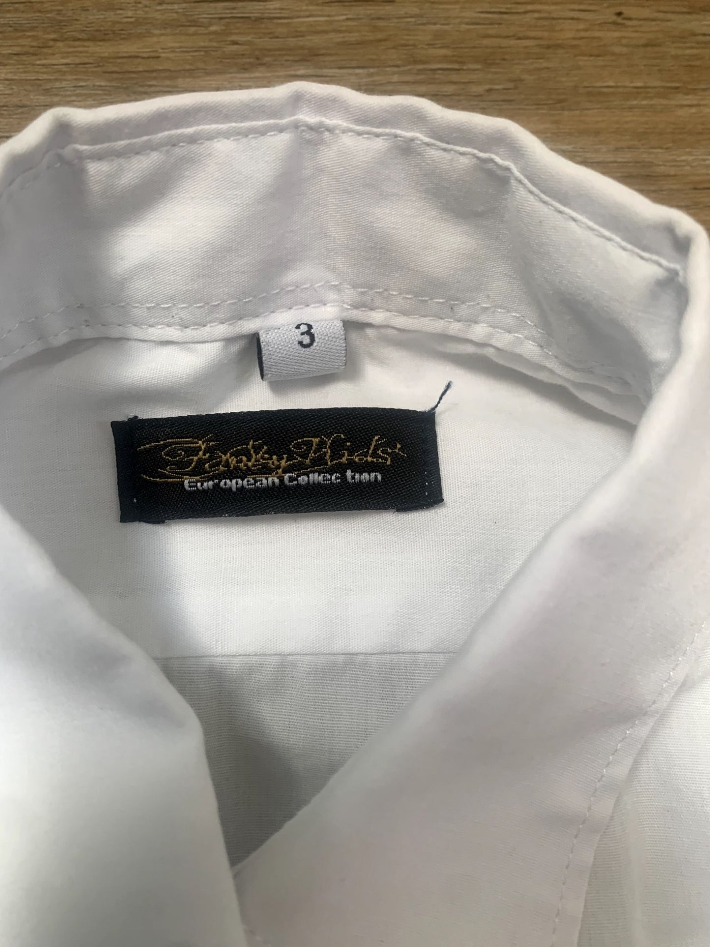 White Long Sleeve Dress Shirt - size 3, Kids 3T