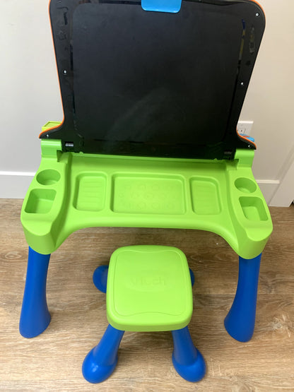 VTech Get Ready for School Learning Desk With Stool - Walmart Exclusive - English Version, 2-5 Years