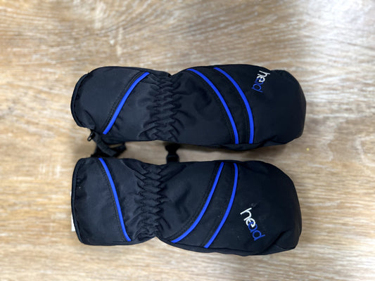 Black winter mittens - size SMALL