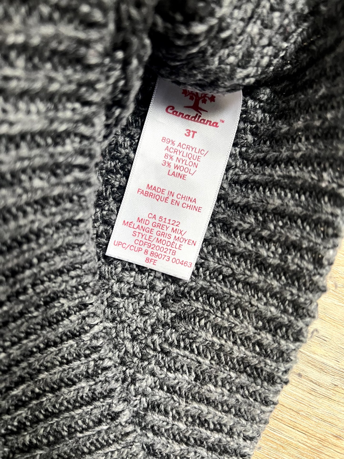 Grey Sweater - size 3T, Kids 3T