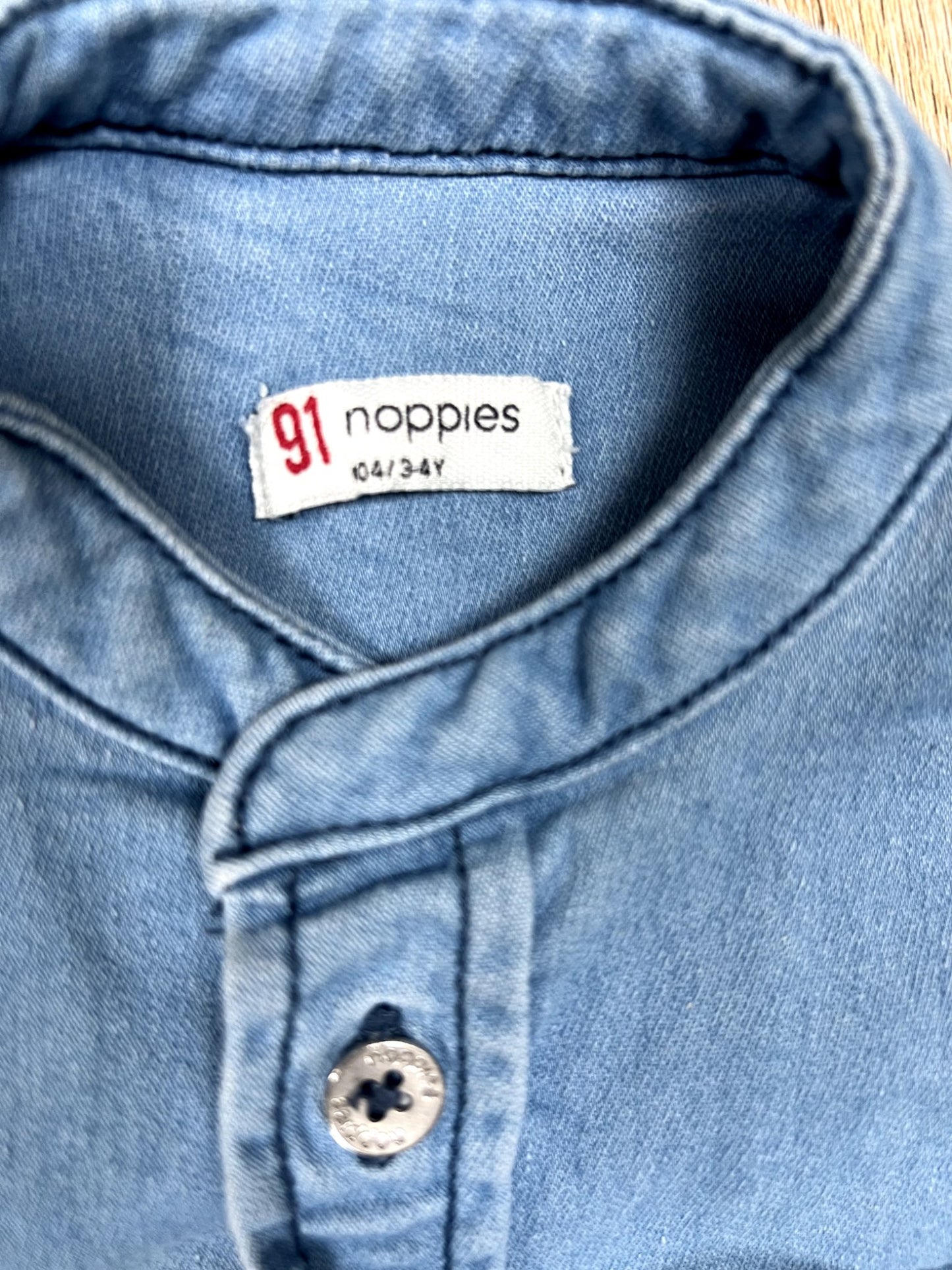 Blue Denim Shirt - size 3/4T, Kids 3T