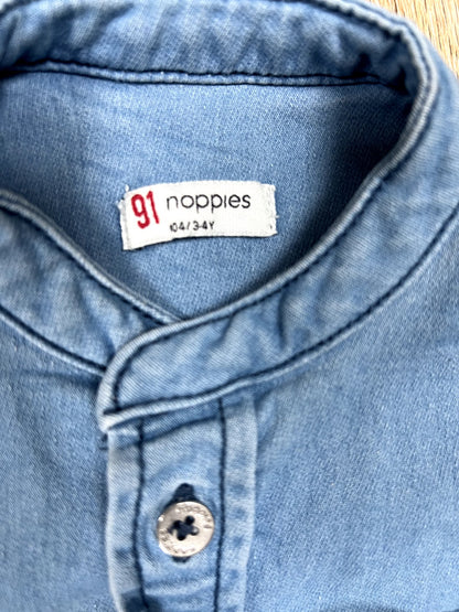 Blue Denim Shirt - size 3/4T, Kids 3T