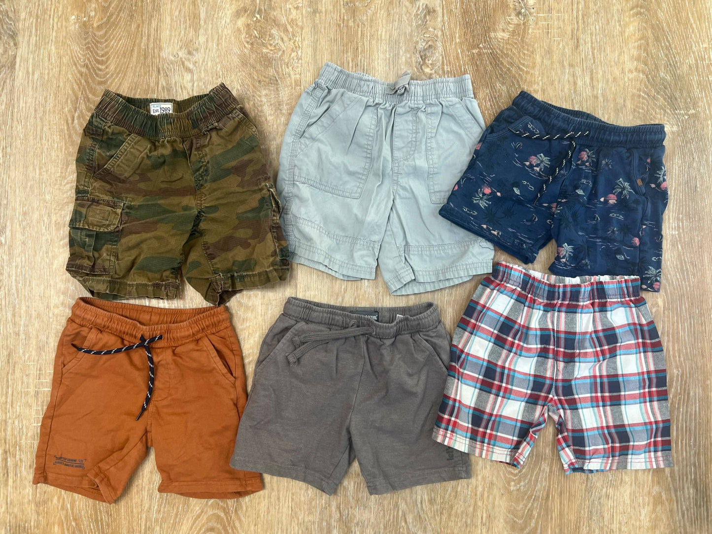 BUNDLE:  6 pack of boys shorts - size 4T, Kids 4/4T