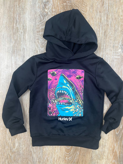 Hurley Black Shark Hoodie - size 4T, Kids 4/4T