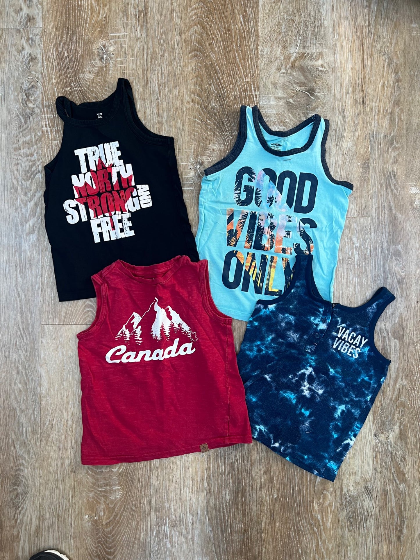BUNDLE: 4 boys tank tops- size 4, Kids 4/4T