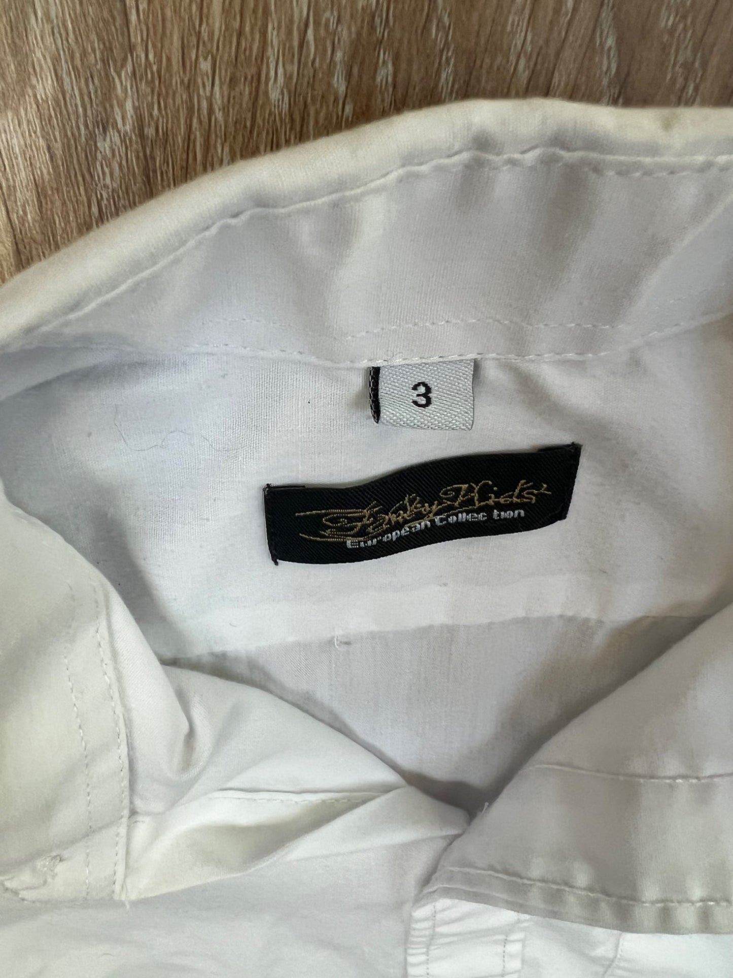 White long sleeve dress shirt - size 3, Kids 3T