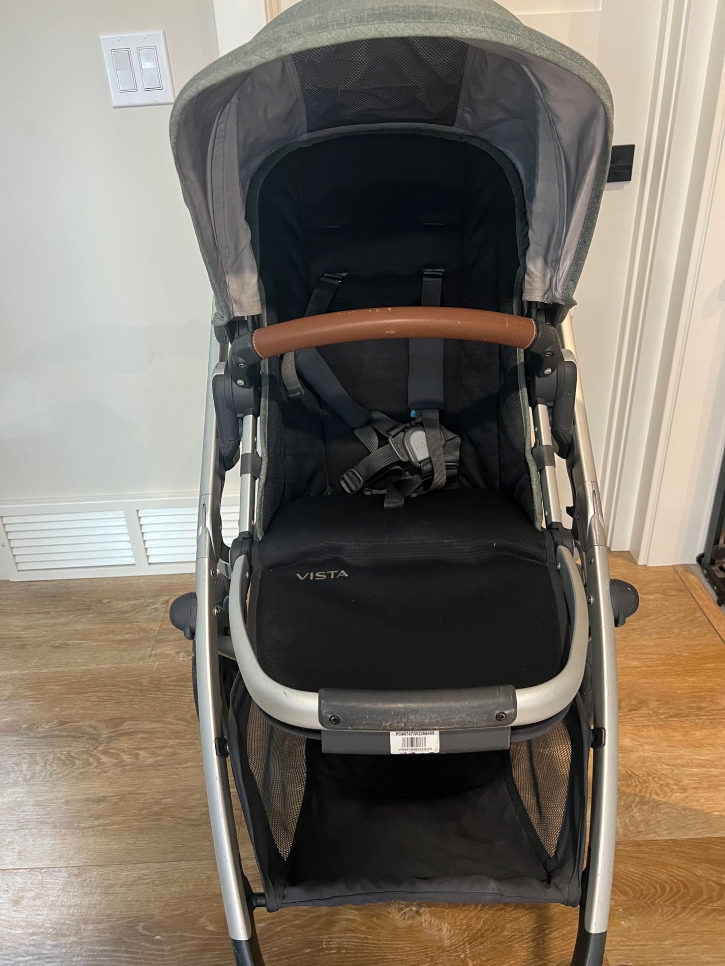 Uppababy Vista Stroller with Toddler Seat and accessories.
