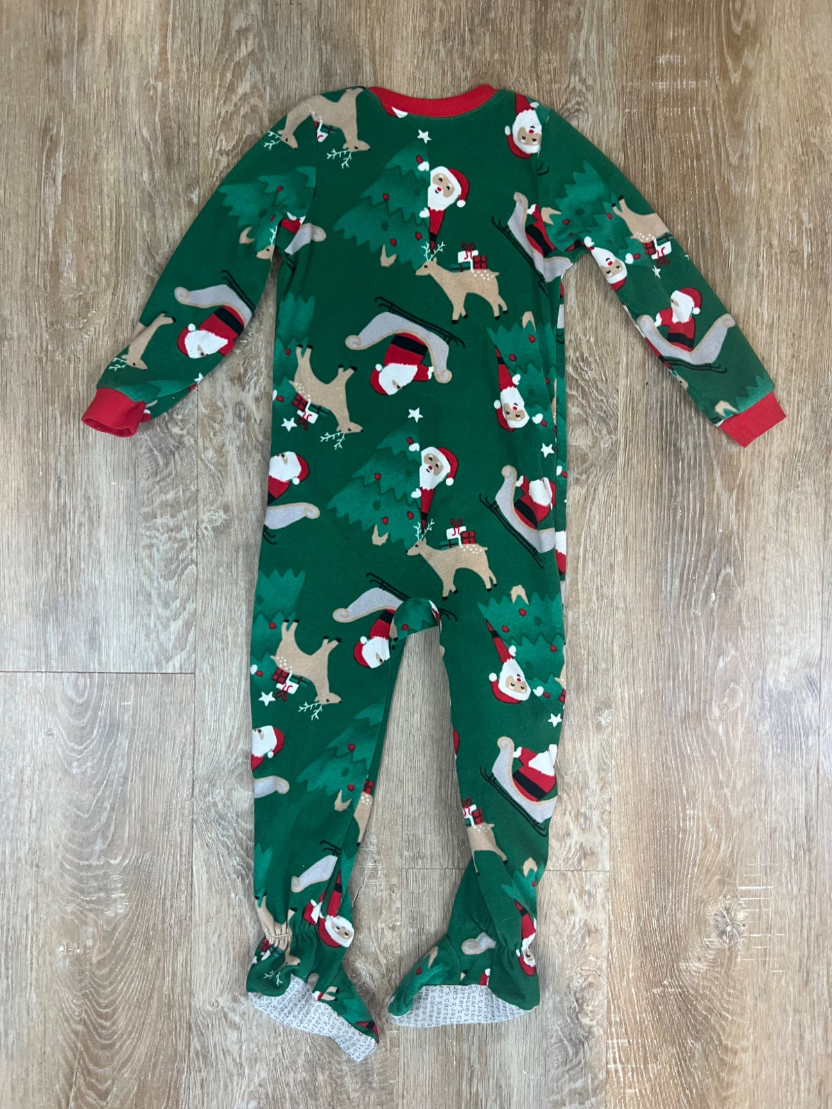 Green Christmas Pajama Onsie - 5T, Kids 5/5T