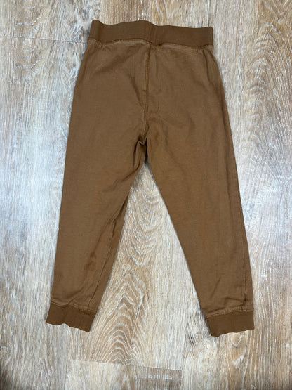 Teal, Orange and Cognac Plaid Shirt with Cognac pants - size 5, Kids 5/5T