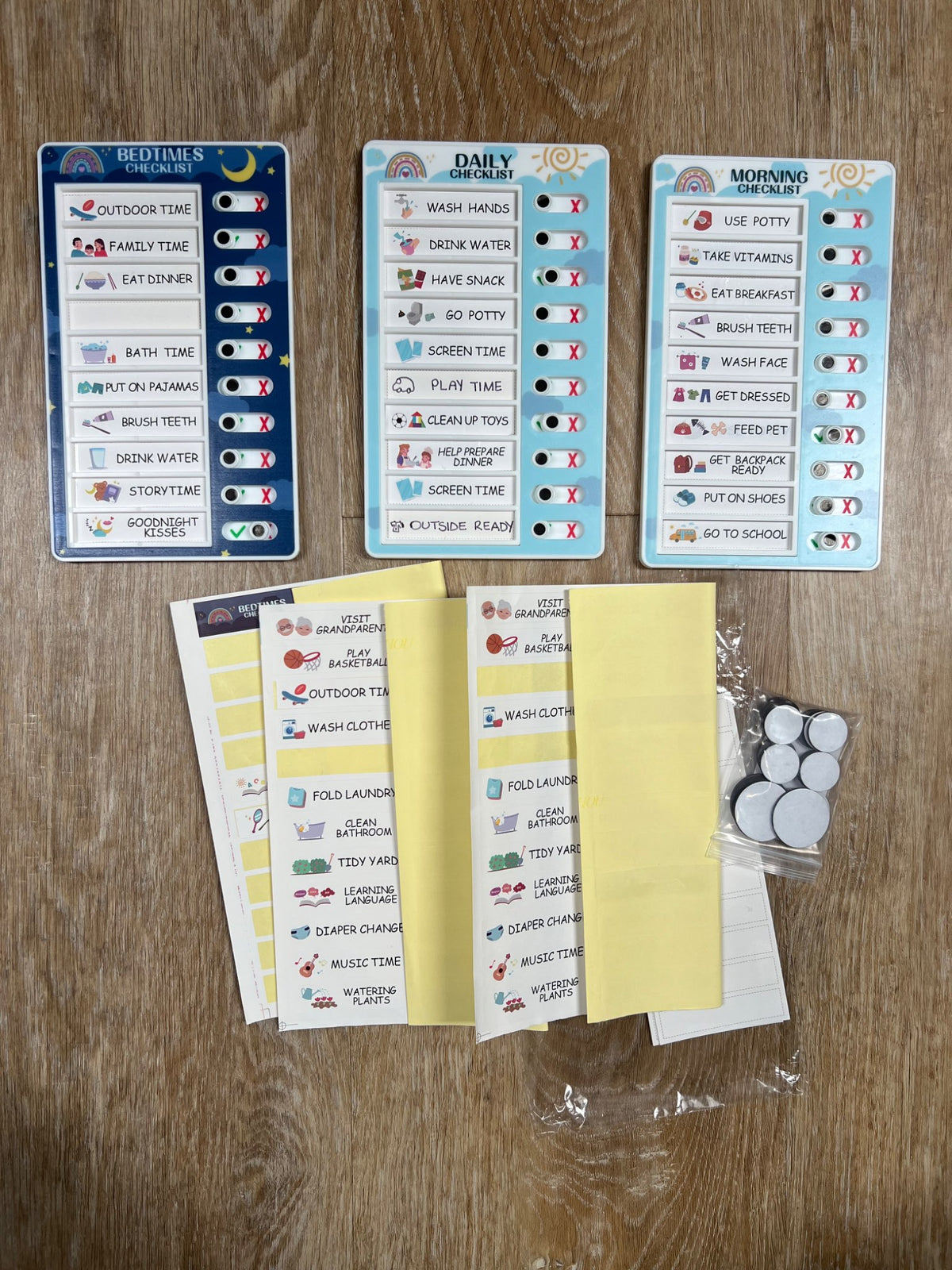 checklist boards x 3