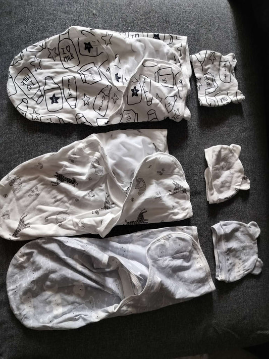 Velcro swaddle sets, 0-3 Months (Newborn)