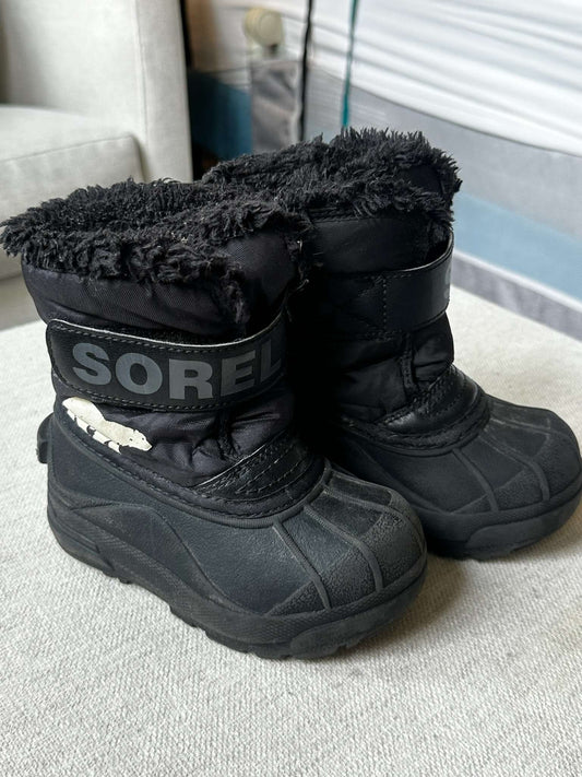 SOREL Kids Winter Boots – Black – US 8 / EU 25, Shoes 8 (Toddler:2-4yr)