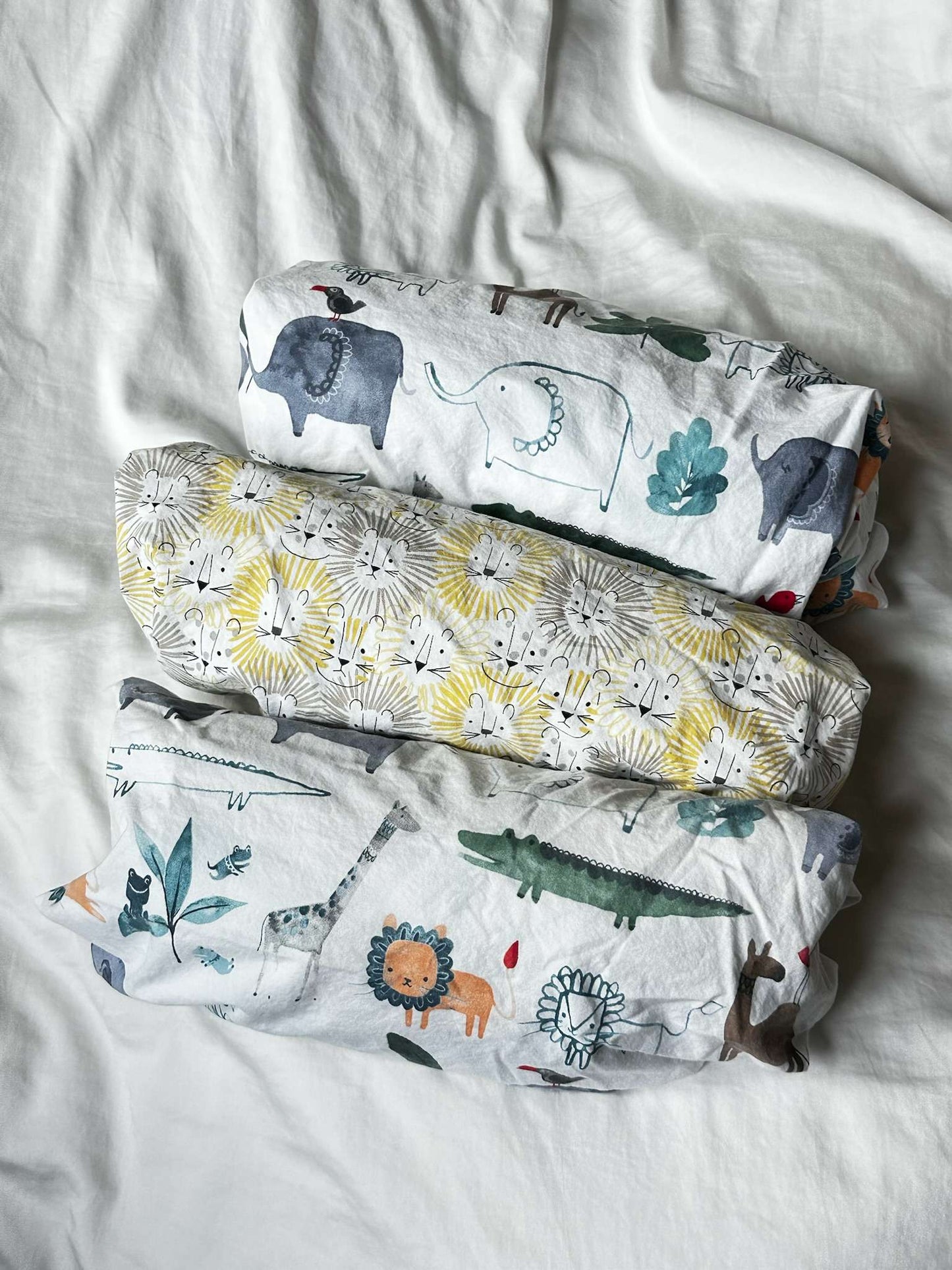 3 Pack Cutest Pottery-Barn Crib Sheets - Animal Jungle Heaven!  Organic!