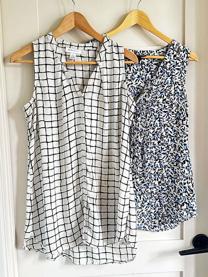 Two Premium High Quality Small Drapey Maternity Tanks - Pea in a Pod and Motherhood Maternity, Maternity S (4-6)
