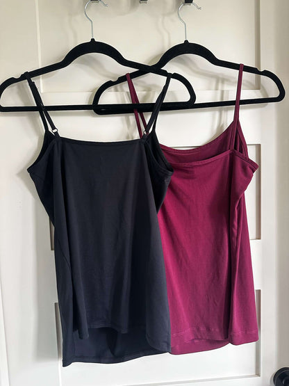 Premium Thyme Maternity Camisole Bundle – 2 Tanks – Size S, Maternity S (4-6)