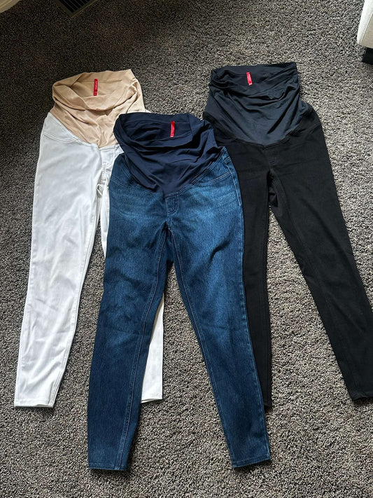 SPANX Maternity Skinny Jeans – 3-Pair Bundle – Size M, Maternity M (8-10)