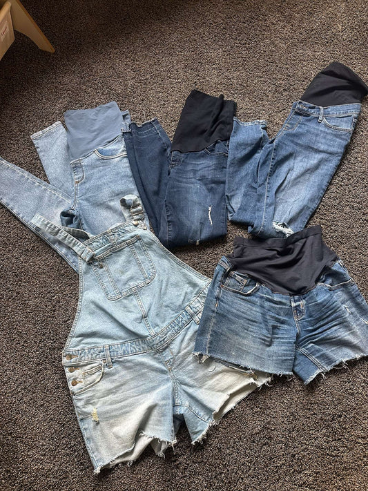 Maternity Denim Bundle – 5 Pieces – Size 6/S, Maternity S (4-6)