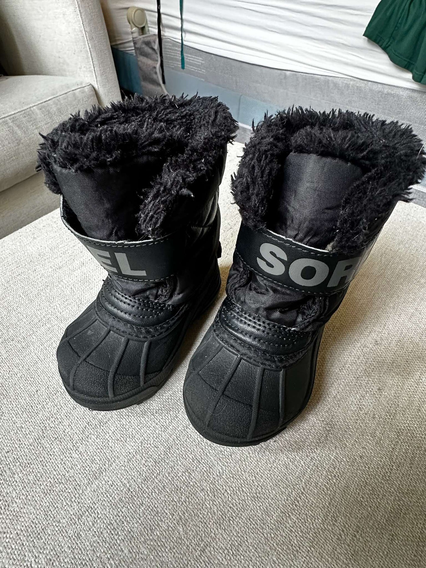 SOREL Kids Winter Boots – Black – US 6 / EU 23, Shoes 6 (Walkers:12-24 mth)