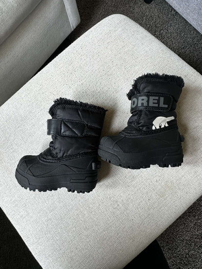 SOREL Kids Winter Boots – Black – US 6 / EU 23, Shoes 6 (Walkers:12-24 mth)