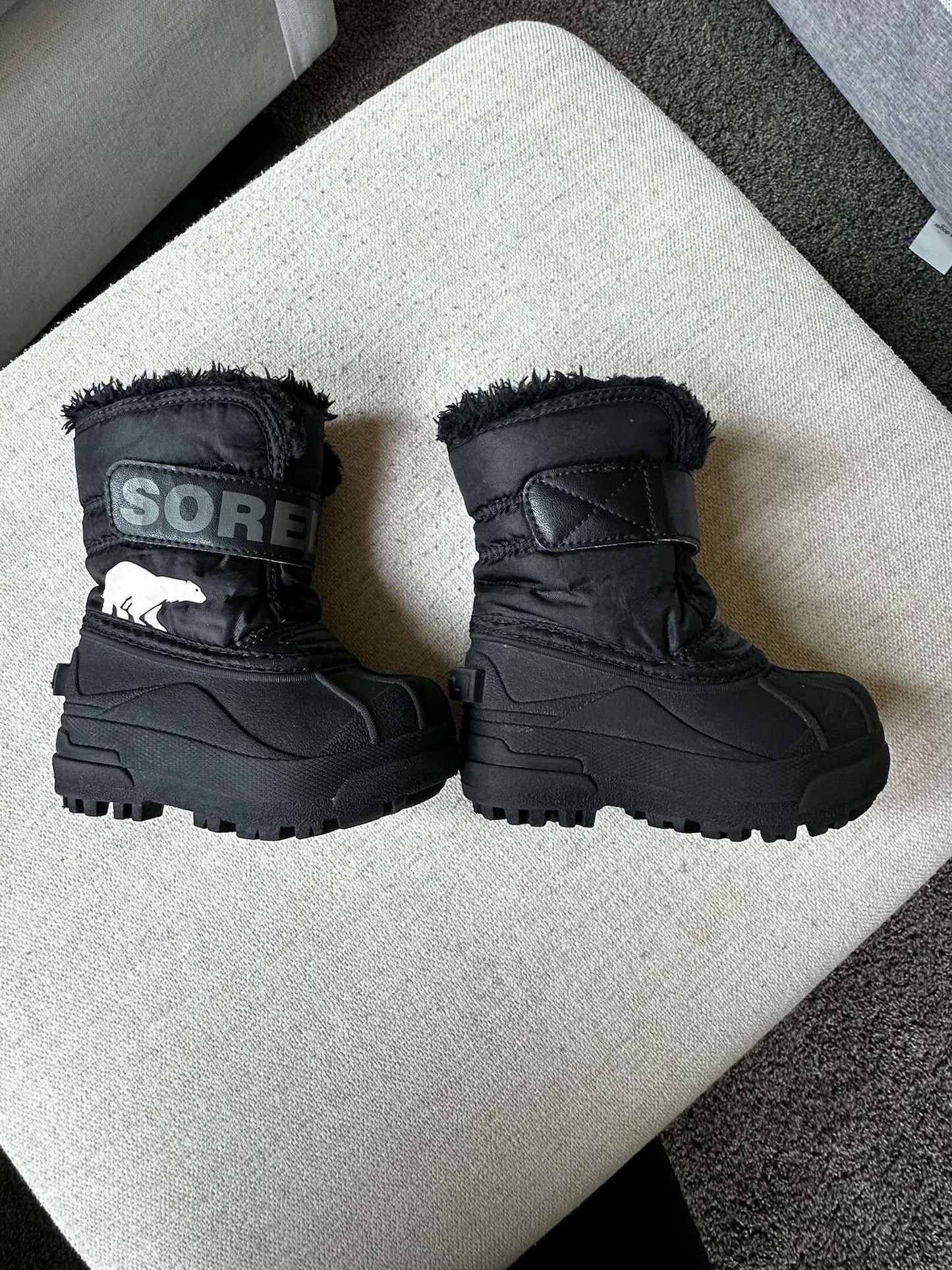 SOREL Kids Winter Boots – Black – US 6 / EU 23, Shoes 6 (Walkers:12-24 mth)