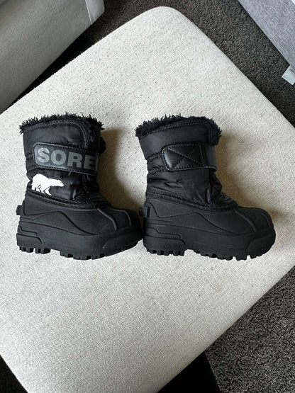 SOREL Kids Winter Boots – Black – US 6 / EU 23, Shoes 6 (Walkers:12-24 mth)