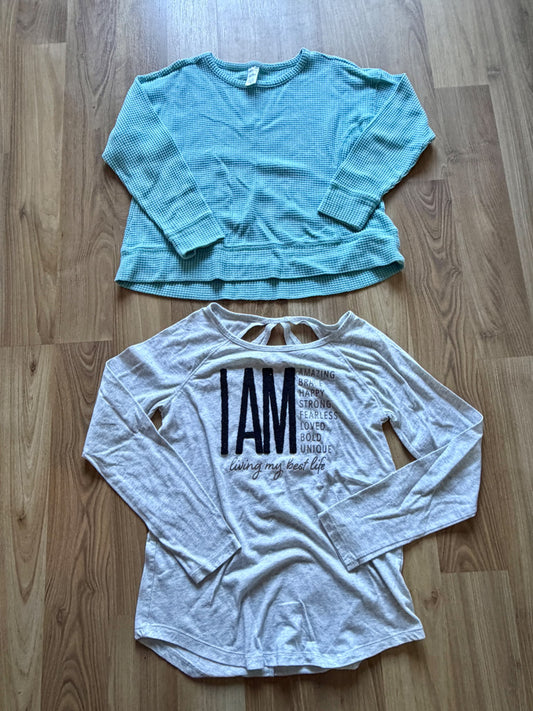 2x size 10 long sleeve shirts, Kids 10