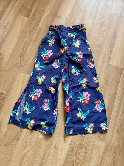 Flowy floral wide leg pants 7/8, Kids 7