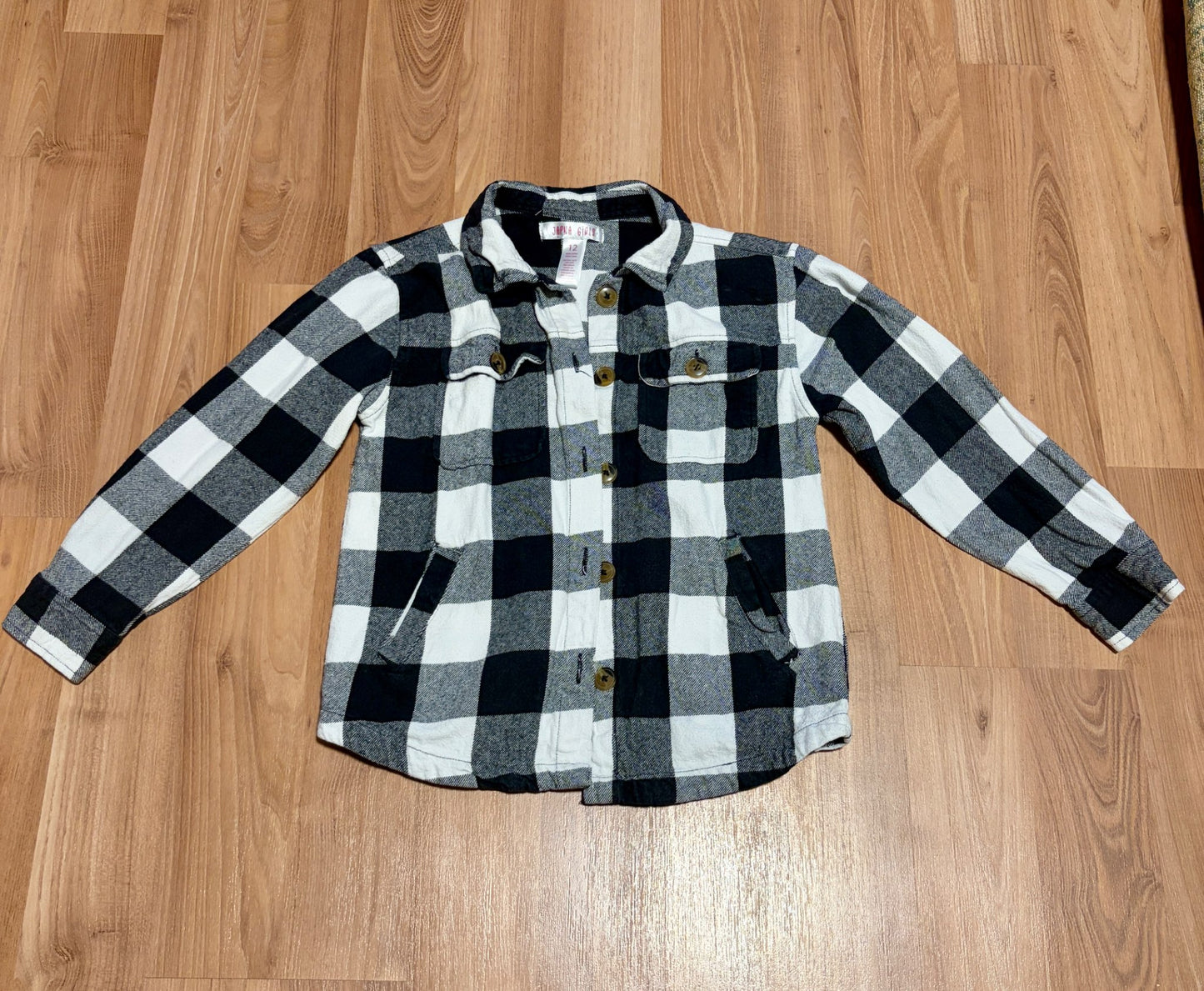 Plaid shacket size 12, Kids 12