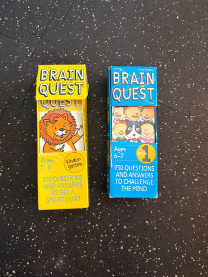 Brain Quest Kindergarten and  grade 1 set