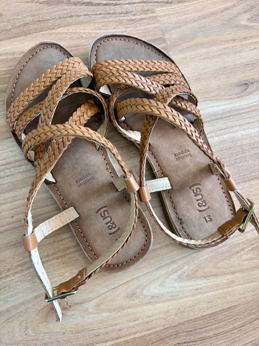 Leather girls strappy sandals size 13, Shoes 13 (Kids:4-8yr)