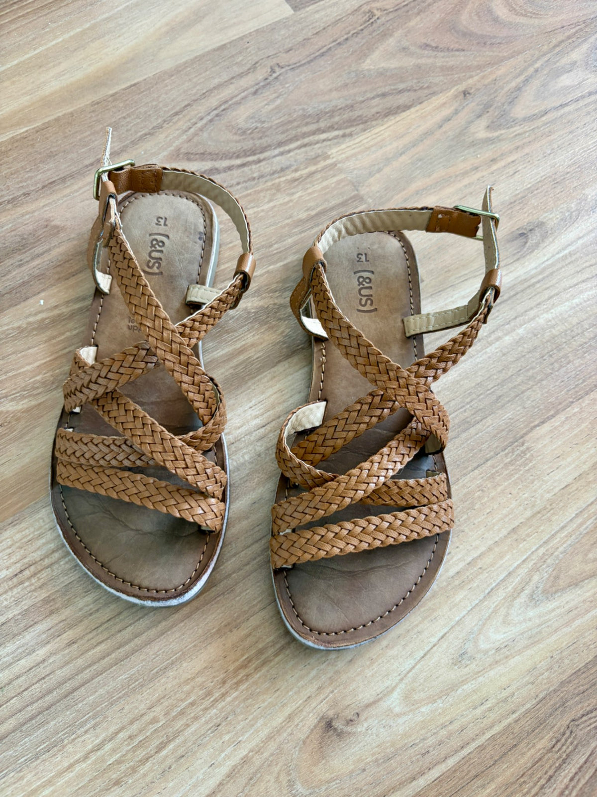 Leather girls strappy sandals size 13, Shoes 13 (Kids:4-8yr)