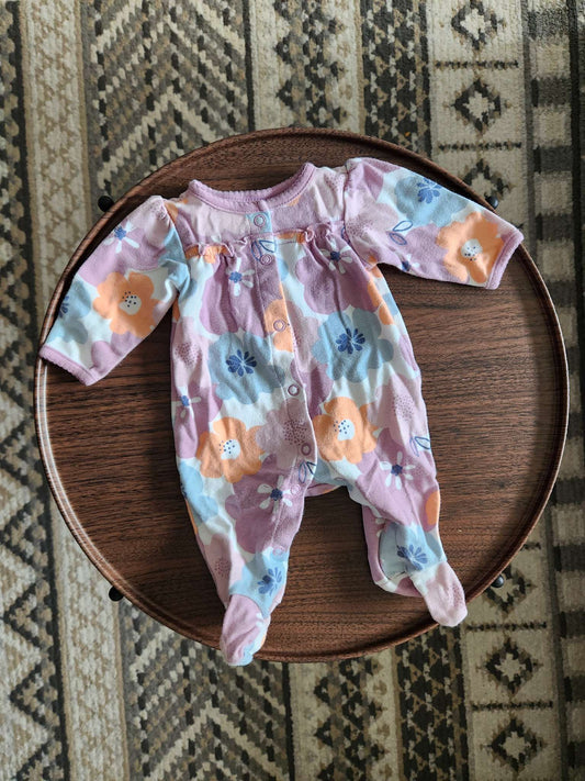 Carters Newborn Sleeper Purple Floral, Kids Newborn