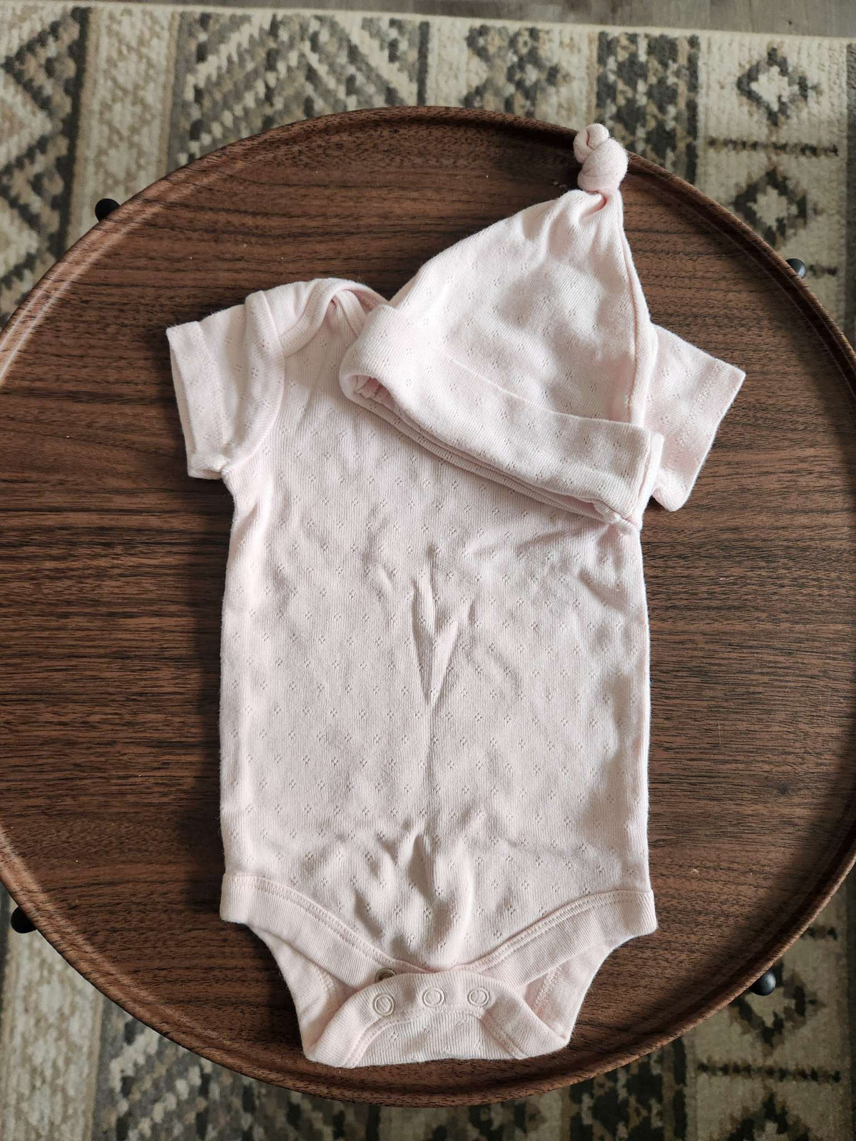 George 0-3 Month Pink Onesie & Hat Set, Kids 3 Month (0-3M)