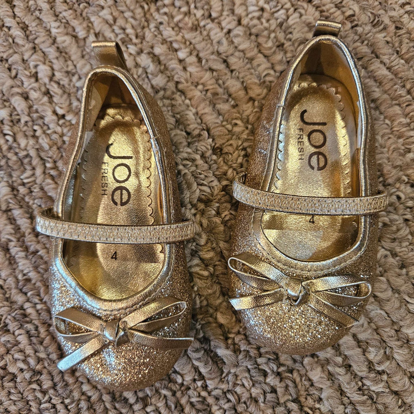 Girls' Glitter Ballet Flats size 4, Shoes 4 (Baby: 0-12 mth)