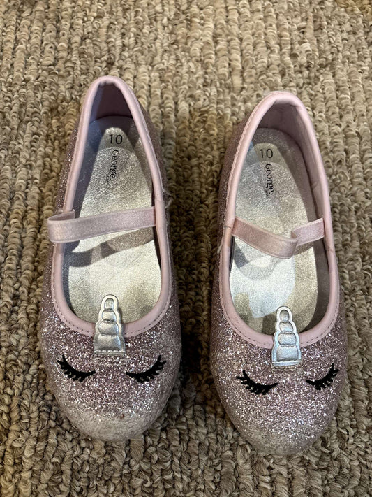 Girls glitter unicorn flat size 10, Shoes 10 (Toddler:2-4yr)