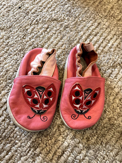 Ladybug leather indigenous shoes sz 12-18mths , Shoes 0 (Baby: 0-12 mth)
