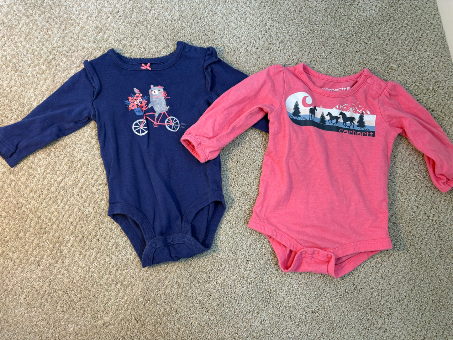 Carhartt and bear onesie bundle 3-6 months , Kids 6 Month (3-6M)