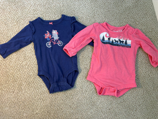 Carhartt and bear onesie bundle 3-6 months , Kids 6 Month (3-6M)