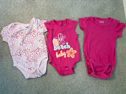 Pink theme 12-18 month onesie bundle , Kids 18 Month (12-18M)