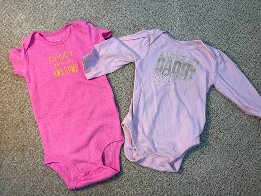 Daddie onesie lot, Kids 9 Month (6-9M)