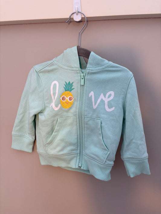Old navy 12-18 month pineapple zip sweater , Kids 18 Month (12-18M)