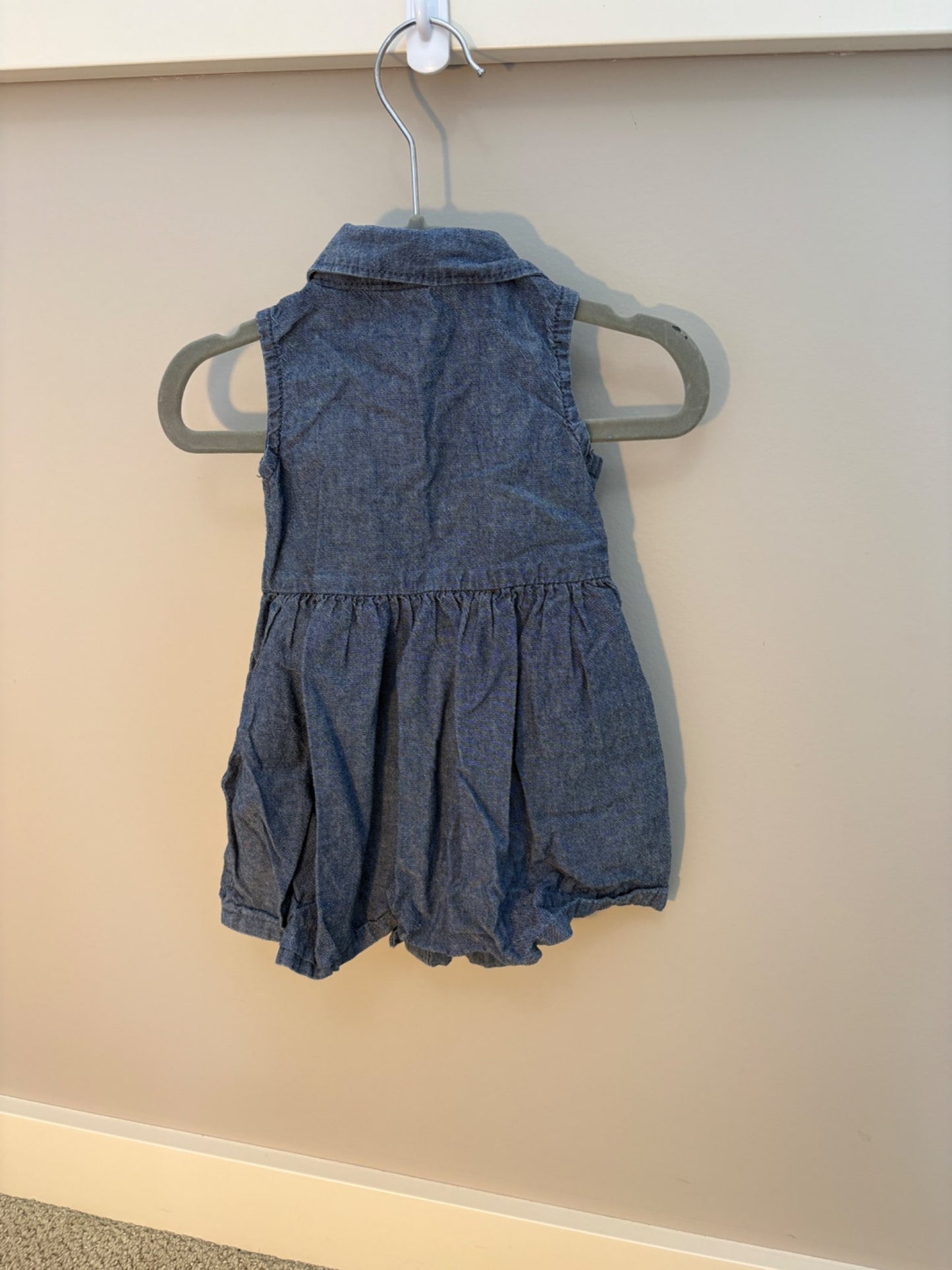 Faux Jean dress with diaper cover 3-6 months, Kids 6 Month (3-6M)