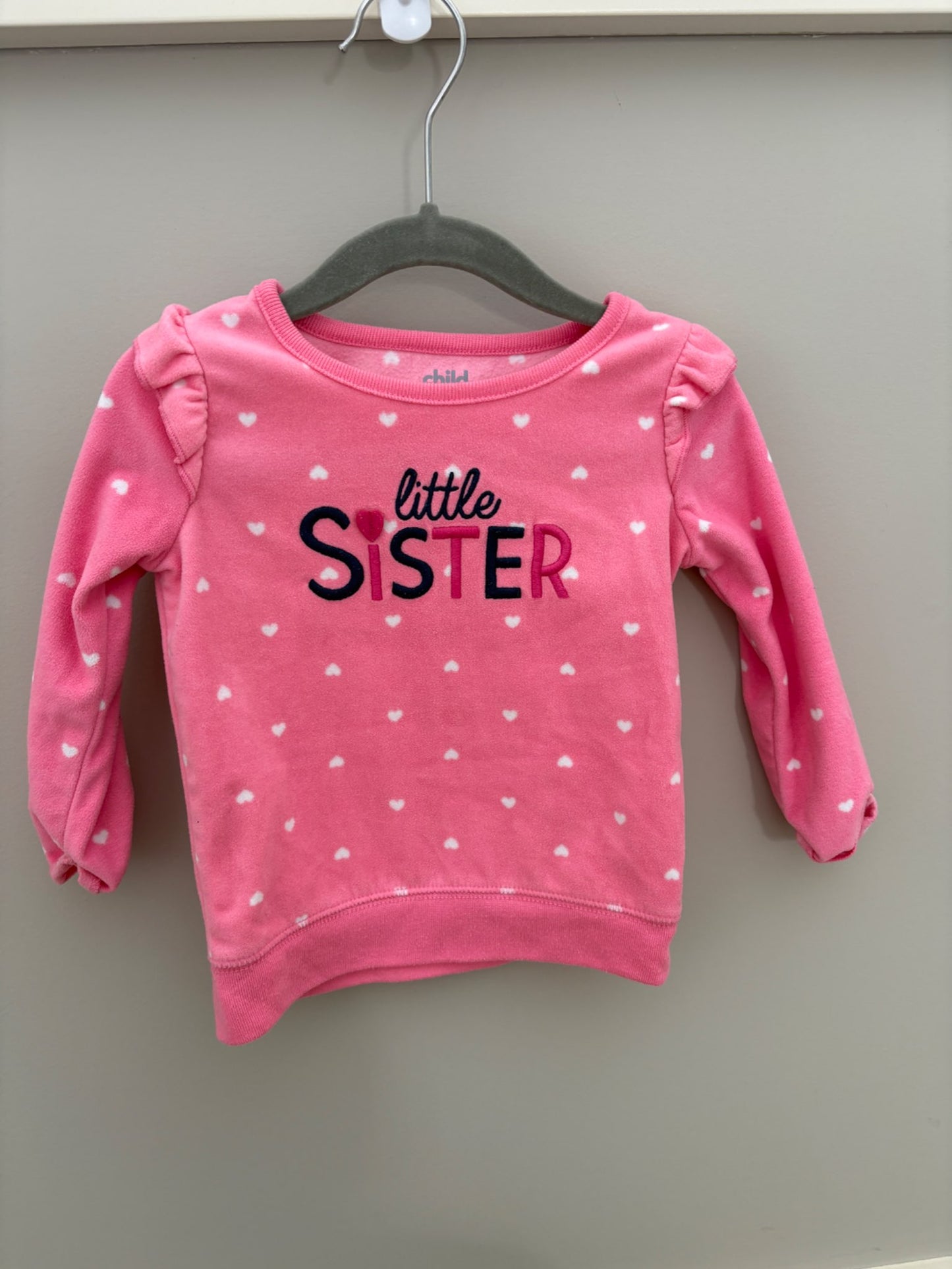 18 month little sister pink heart sweater , Kids 18 Month (12-18M)