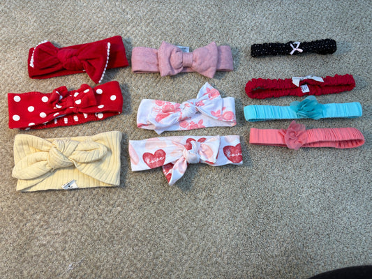 Variety of headband bows for babies